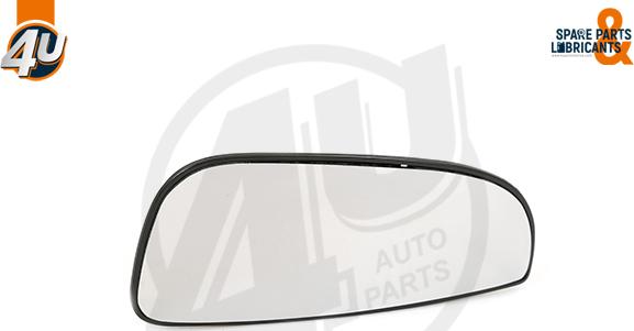 4U Autoparts 41582PU - Mirror Glass, wide angle mirror autospares.lv