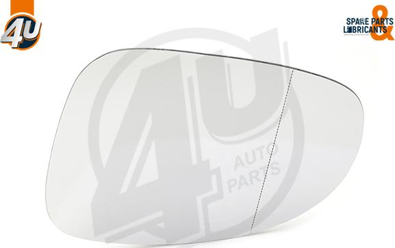 4U Autoparts 41520VV - Mirror Glass, outside mirror autospares.lv