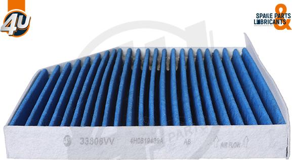 4U Autoparts 33808VV - Filter, interior air autospares.lv