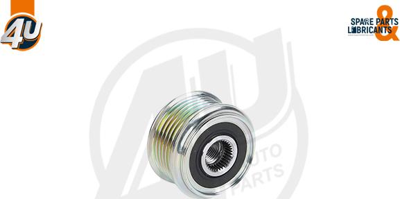 4U Autoparts 32613VV - Pulley, alternator, freewheel clutch autospares.lv