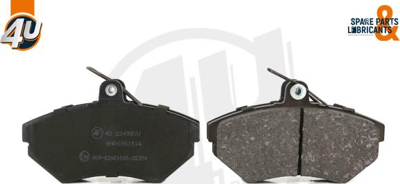 4U Autoparts 22498VV - Brake Pad Set, disc brake autospares.lv