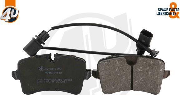 4U Autoparts 22461VV - Brake Pad Set, disc brake autospares.lv