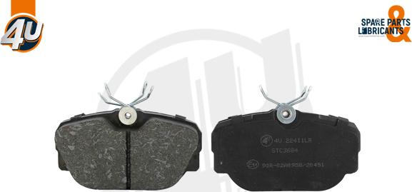 4U Autoparts 22411LR - Brake Pad Set, disc brake autospares.lv