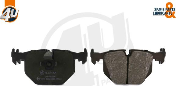 4U Autoparts 22413LR - Brake Pad Set, disc brake autospares.lv