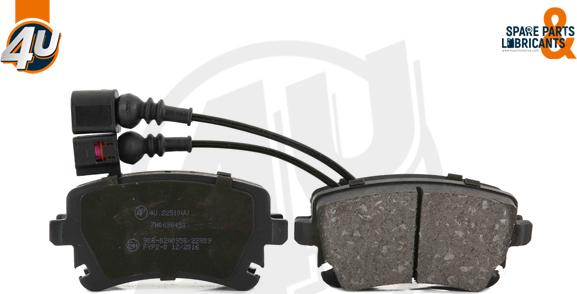 4U Autoparts 22510VV - Brake Pad Set, disc brake autospares.lv