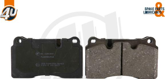 4U Autoparts 22518VV - Brake Pad Set, disc brake autospares.lv