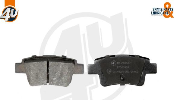 4U Autoparts 22674FT - Brake Pad Set, disc brake autospares.lv