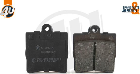 4U Autoparts 22081MR - Brake Pad Set, disc brake autospares.lv