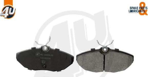 4U Autoparts 22894JG - Brake Pad Set, disc brake autospares.lv