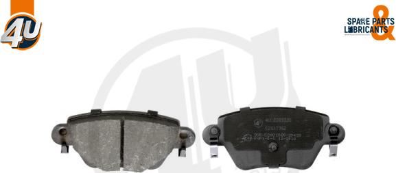 4U Autoparts 22893JG - Brake Pad Set, disc brake autospares.lv