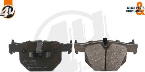 4U Autoparts 22255BW - Brake Pad Set, disc brake autospares.lv