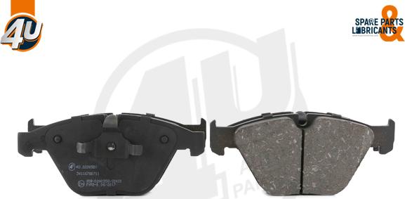 4U Autoparts 22265BW - Brake Pad Set, disc brake autospares.lv