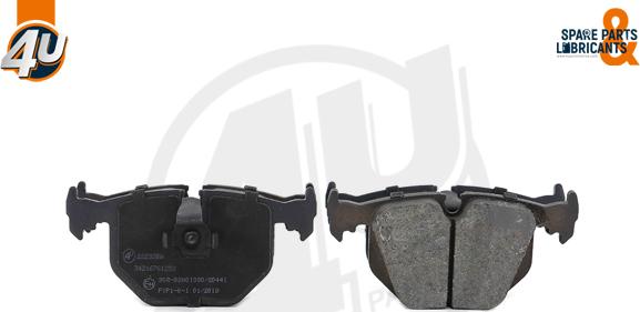 4U Autoparts 22232BW - Brake Pad Set, disc brake autospares.lv