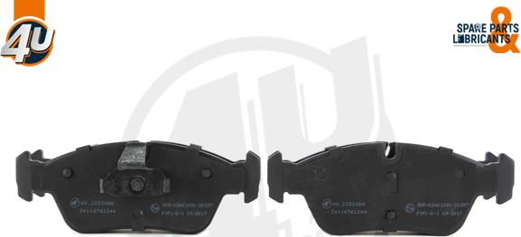 4U Autoparts 22229BW - Brake Pad Set, disc brake autospares.lv