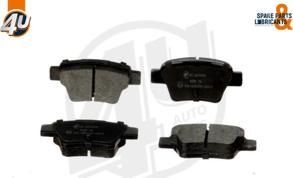 4U Autoparts 22761PU - Brake Pad Set, disc brake autospares.lv