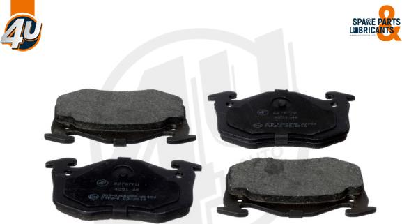 4U Autoparts 22767PU - Brake Pad Set, disc brake autospares.lv