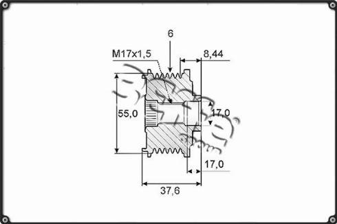 3Effe Group F0092G - Pulley, alternator, freewheel clutch autospares.lv