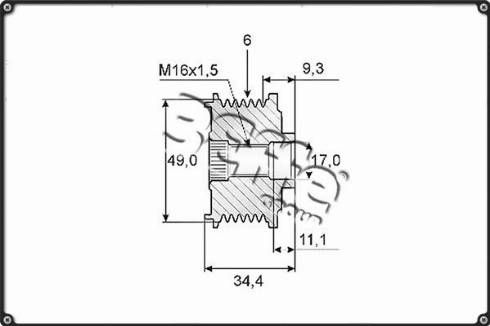 3Effe Group F0056G - Pulley, alternator, freewheel clutch autospares.lv