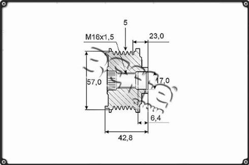 3Effe Group F0067G - Pulley, alternator, freewheel clutch autospares.lv