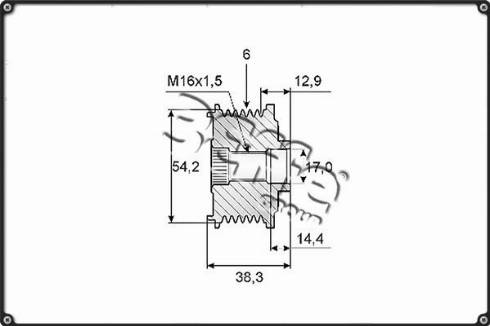 3Effe Group F0007G - Pulley, alternator, freewheel clutch autospares.lv