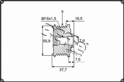 3Effe Group F0018G - Pulley, alternator, freewheel clutch autospares.lv