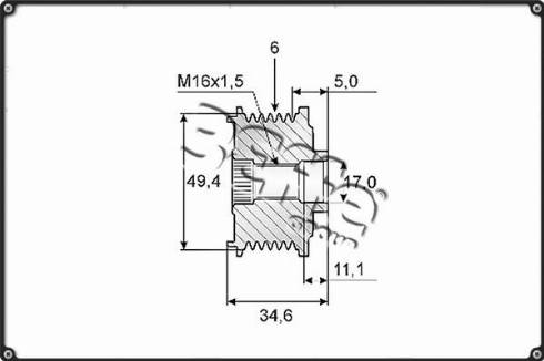 3Effe Group F0085G - Pulley, alternator, freewheel clutch autospares.lv