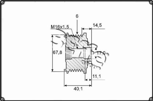 3Effe Group F0034G - Pulley, alternator, freewheel clutch autospares.lv