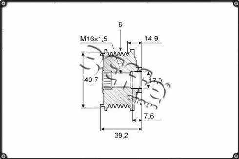 3Effe Group F0037G - Pulley, alternator, freewheel clutch autospares.lv