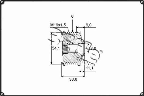 3Effe Group F0020G - Pulley, alternator, freewheel clutch autospares.lv