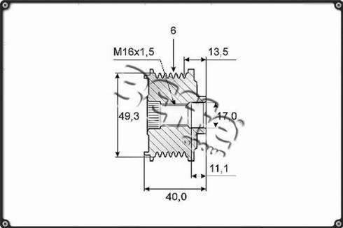 3Effe Group F0146G - Pulley, alternator, freewheel clutch autospares.lv