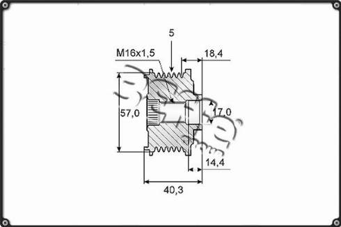 3Effe Group F0138G - Pulley, alternator, freewheel clutch autospares.lv