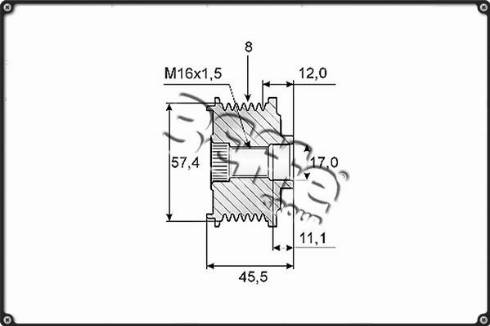 3Effe Group F0129G - Pulley, alternator, freewheel clutch autospares.lv