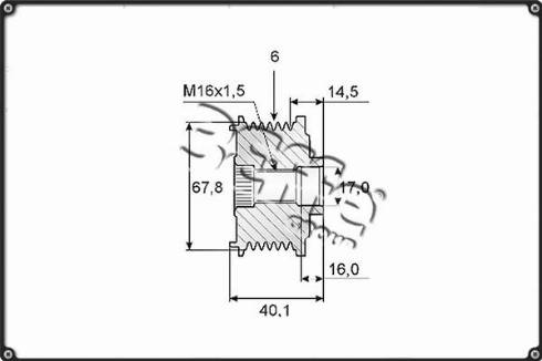 3Effe Group F0175G - Pulley, alternator, freewheel clutch autospares.lv