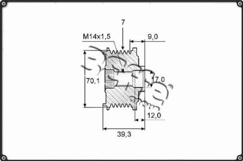 3Effe Group F0177G - Pulley, alternator, freewheel clutch autospares.lv