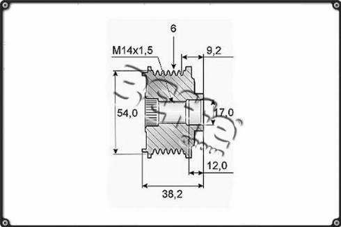 3Effe Group F0246G - Pulley, alternator, freewheel clutch autospares.lv