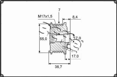 3Effe Group F0221G - Pulley, alternator, freewheel clutch autospares.lv