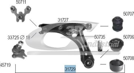 3RG 31729 - Track Control Arm autospares.lv