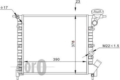 ABAKUS 042-017-0040 - Radiator, engine cooling autospares.lv