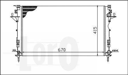 ABAKUS 042-017-0009 - Radiator, engine cooling autospares.lv