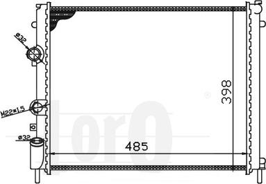 ABAKUS 042-017-0004-X - Radiator, engine cooling autospares.lv