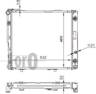 ABAKUS 054-017-0044 - Radiator, engine cooling autospares.lv