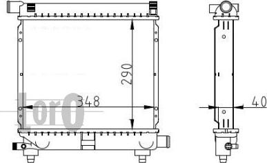 ABAKUS 054-017-0040 - Radiator, engine cooling autospares.lv