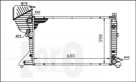 ABAKUS 054-017-0008 - Radiator, engine cooling autospares.lv