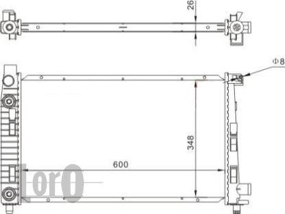 ABAKUS 054-017-0002 - Radiator, engine cooling autospares.lv