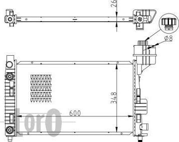 ABAKUS 054-017-0014-B - Radiator, engine cooling autospares.lv