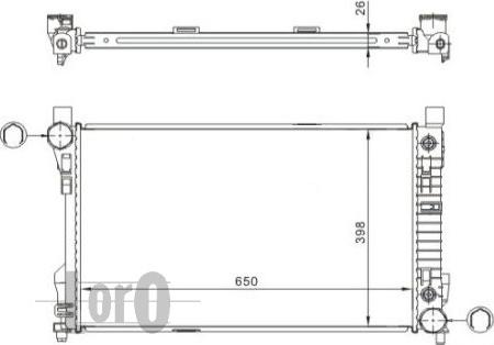 ABAKUS 054-017-0011 - Radiator, engine cooling autospares.lv