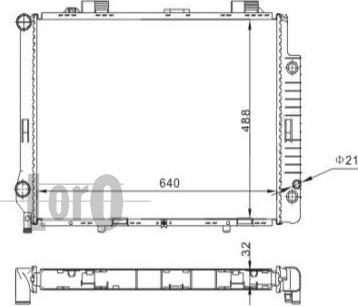 ABAKUS 054-017-0017 - Radiator, engine cooling autospares.lv