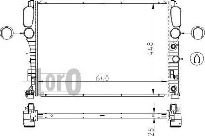 ABAKUS 054-017-0033 - Radiator, engine cooling autospares.lv