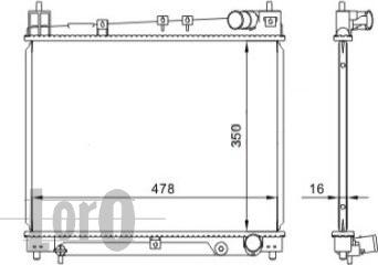 ABAKUS 051-017-0002-B - Radiator, engine cooling autospares.lv