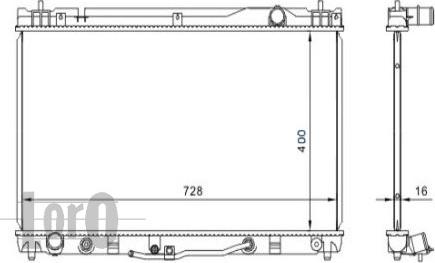 ABAKUS 051-017-0014 - Radiator, engine cooling autospares.lv